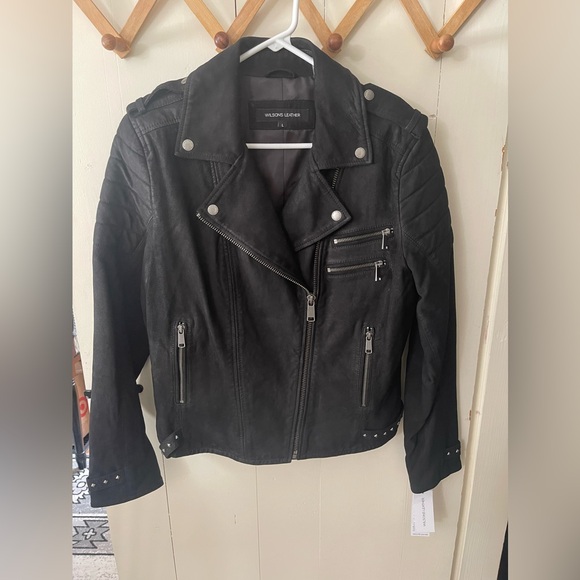 Wilsons Leather Jackets & Blazers - NWT!!! Suede Moto Jacket
